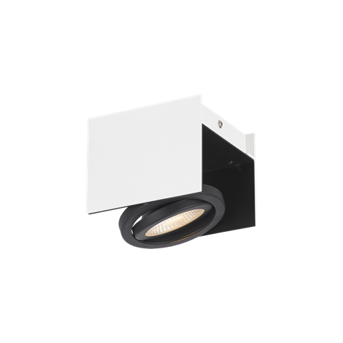 Vidago loftlampe i Metal Sort og Aluminium Hvid, 5,4W LED, længde 14 cm, bredde 13 cm, højde 11 cm.